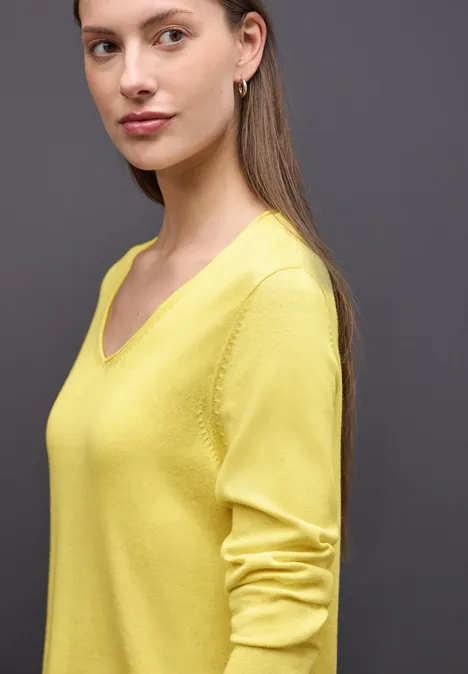 V-Neck Pullover lemon lush