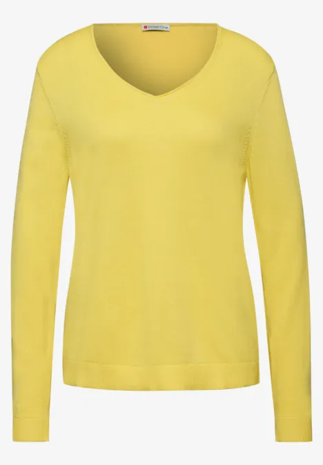 V-Neck Pullover lemon lush