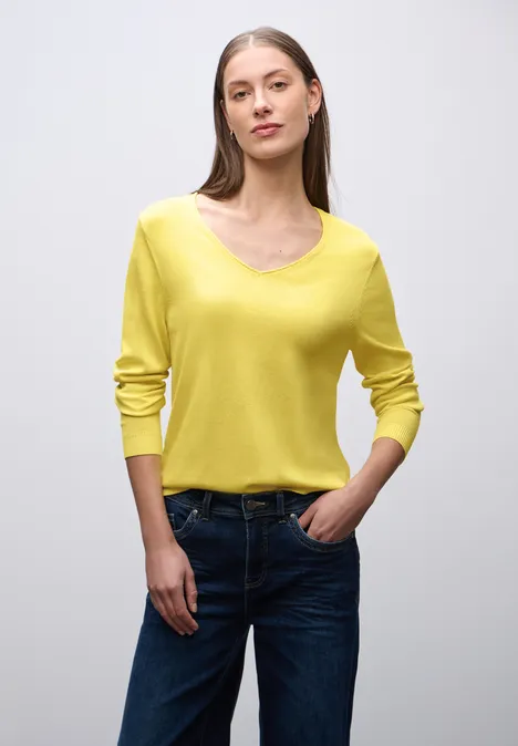 V-Neck Pullover lemon lush