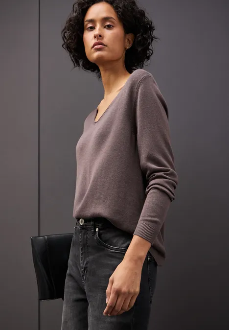 V-Neck Pullover dusty mauve