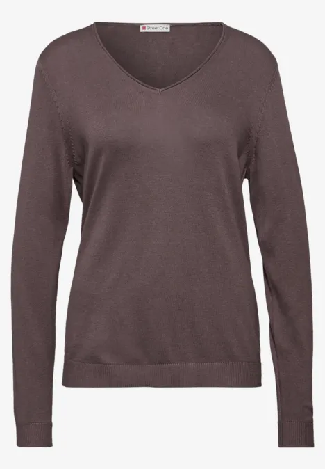 V-Neck Pullover dusty mauve