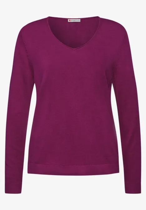 V-Neck Pullover berry paradise