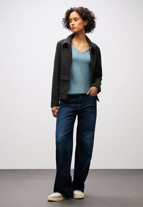 V-Neck Pullover glacier blue mel.