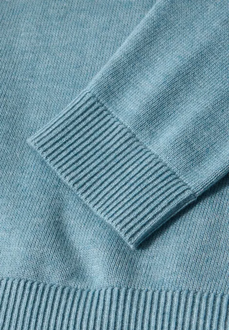 V-Neck Pullover glacier blue mel.