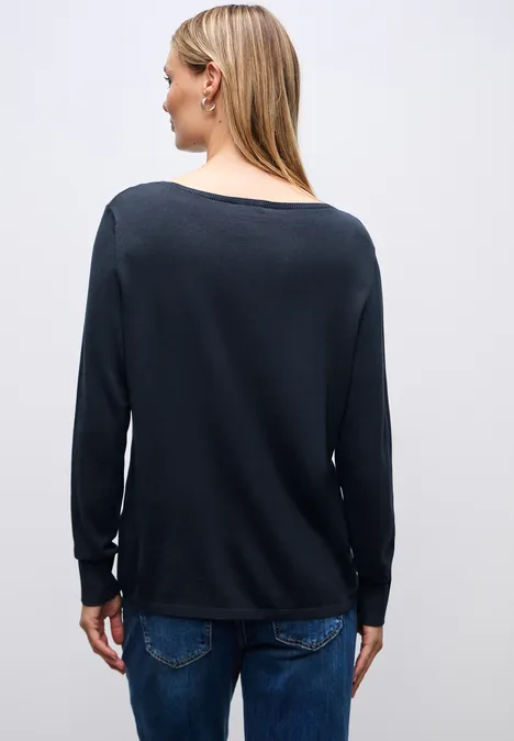 Pull basique deep blue