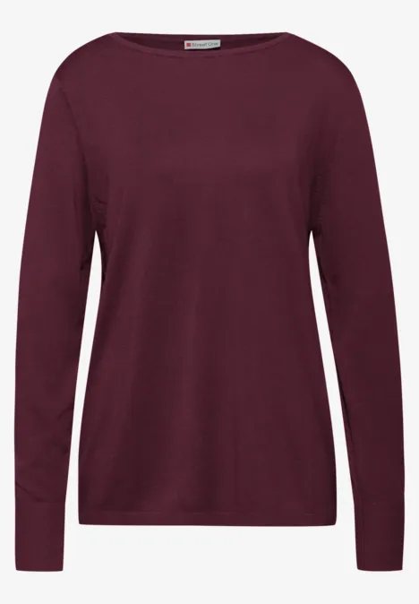Basic Pullover wildberry red