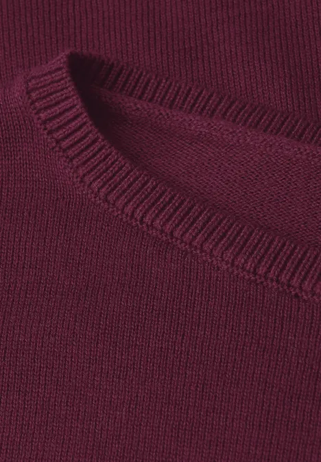 Basic Pullover wildberry red