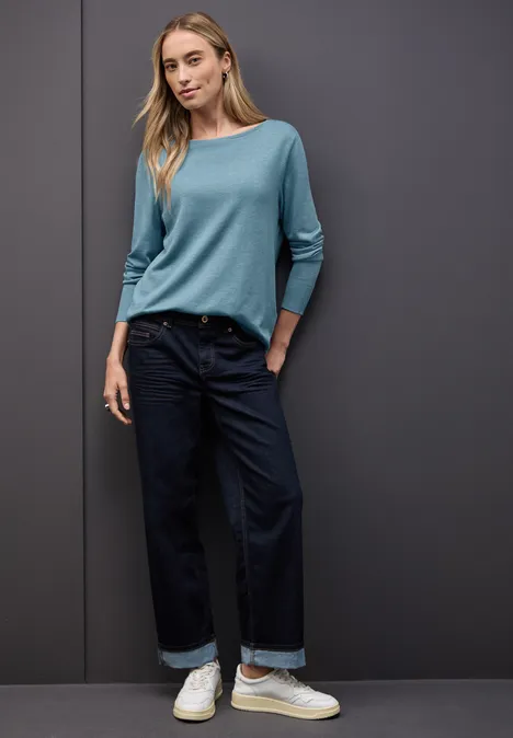 Pull basique glacier blue mel.