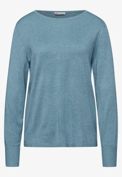 Pull basique glacier blue mel.
