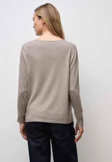 Basic Pullover sandstone mocha mel.