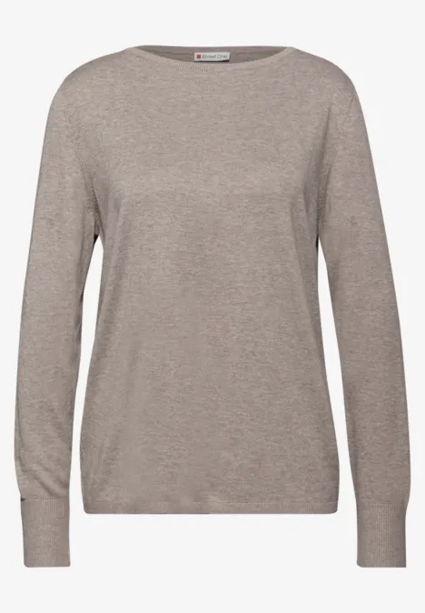 Basic Pullover sandstone mocha mel.