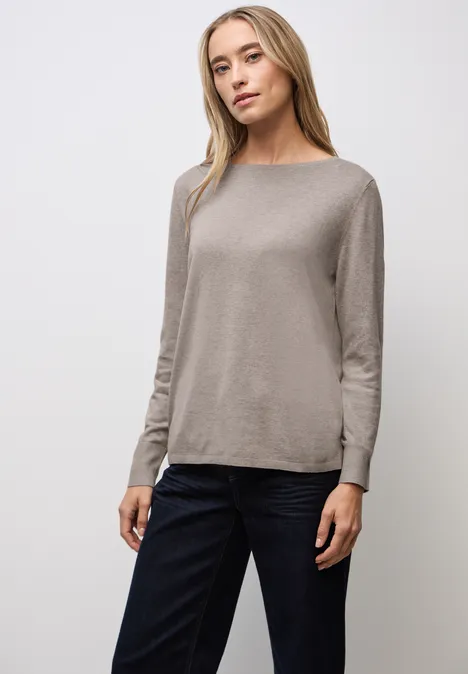 Basic Pullover sandstone mocha mel.