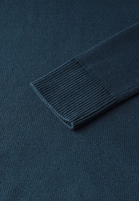 V-Neck Pullover tide blue