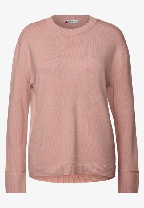Rundhals-Pullover faded rose