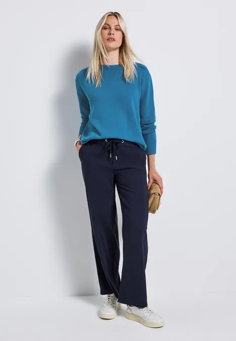 Rundhals-Pullover polaris blue