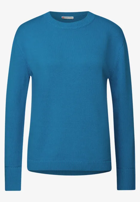 Rundhals-Pullover polaris blue