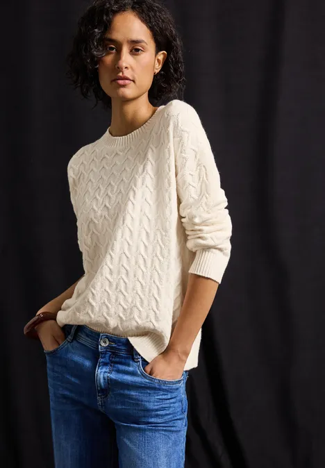 Kuscheliger Strukturpullover soft beige