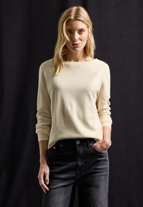 Strukturpullover soft beige