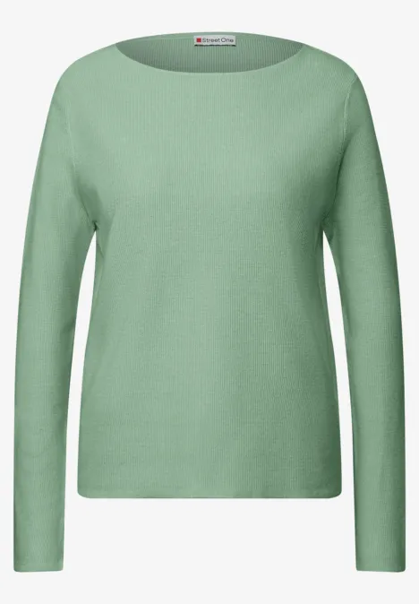 Pull structuré serene green mel.