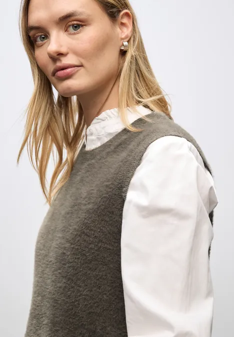Ärmelloser Pullover nomad brown