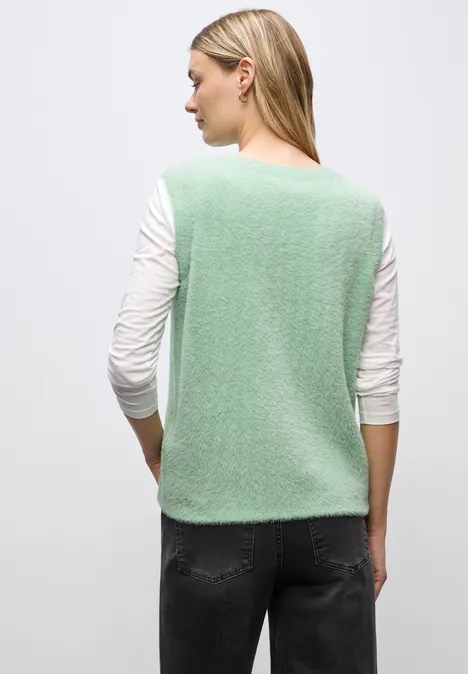Ärmelloser Pullover serene green
