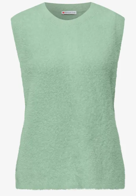 Ärmelloser Pullover serene green