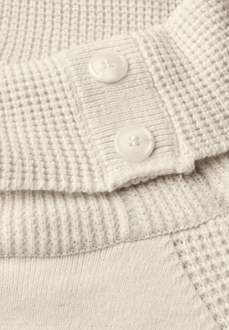 Pullover mit Stehkragen tusk cream mel.