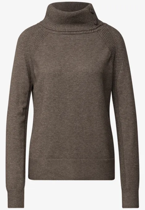 Pullover mit Stehkragen nomad brown mel.