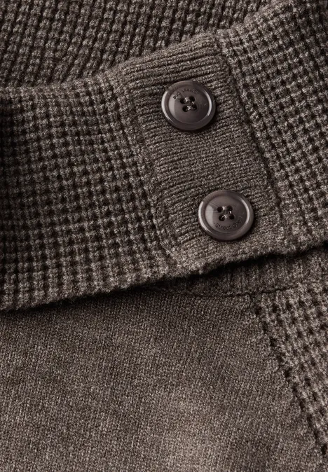 Pullover mit Stehkragen nomad brown mel.