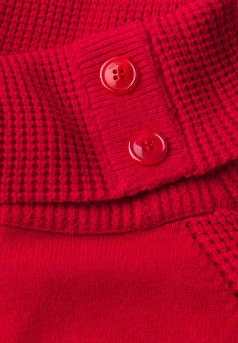 Pullover mit Stehkragen racing red
