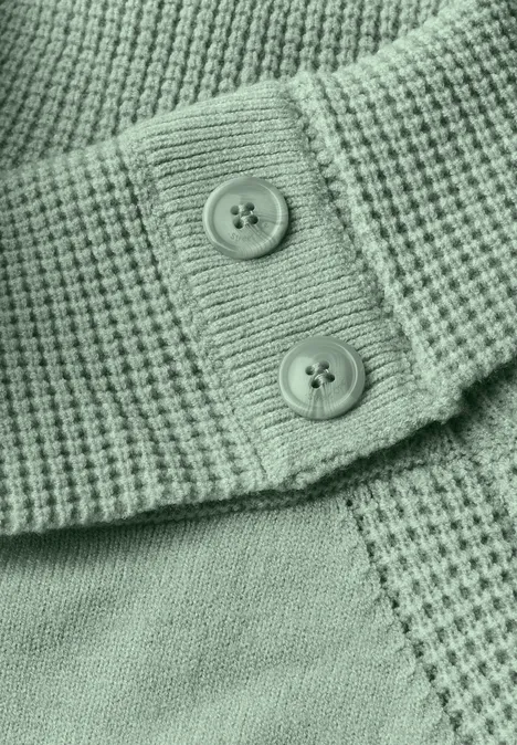 Pullover mit Stehkragen serene green mel.