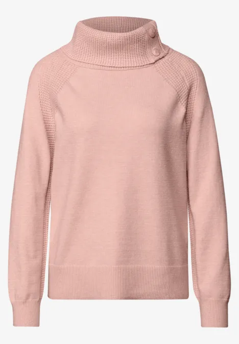 Pullover mit Stehkragen faded rose mel.