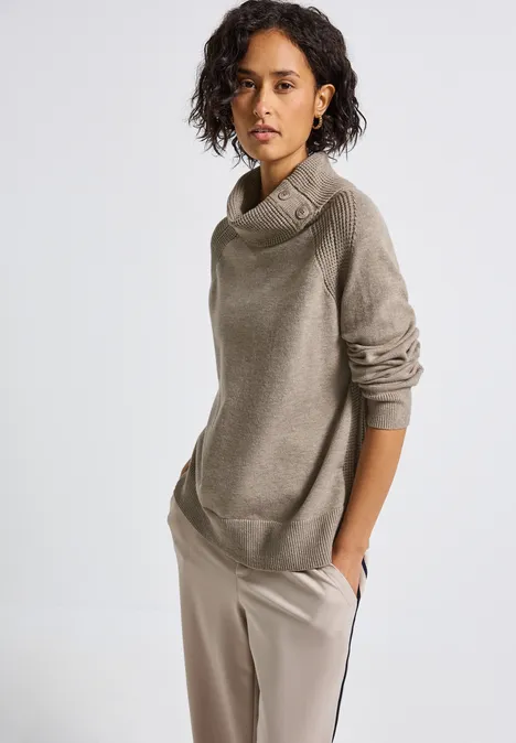Pullover mit Stehkragen mocha dream mel.