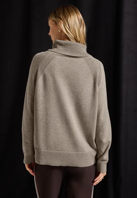 Pullover mit Stehkragen mocha dream mel.