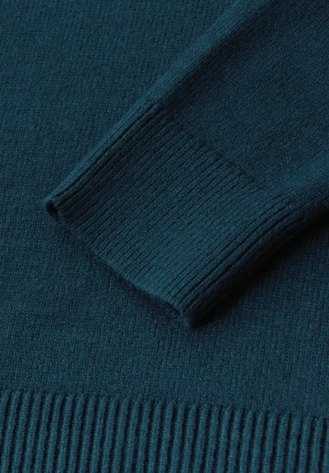 Kuscheliger V-Neck Pullover tide blue
