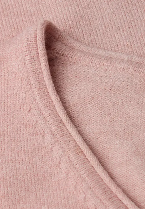 Kuscheliger V-Neck Pullover faded rose mel.