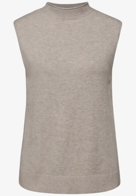 Ärmelloser Pullover sandstone mocha mel.