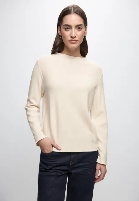 Strukturpullover soft beige