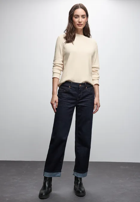 Strukturpullover soft beige