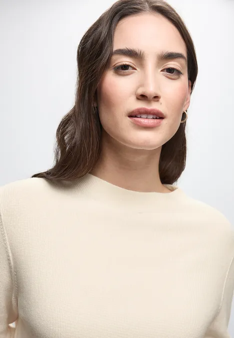 Strukturpullover soft beige