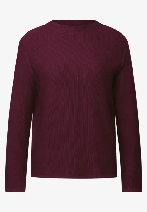Strukturpullover noble red
