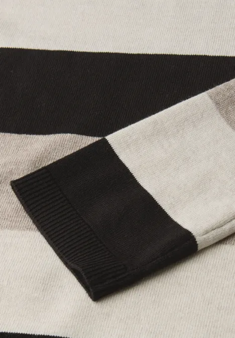 Gestreifter Pullover Black