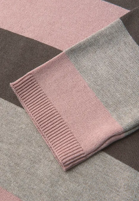 Gestreifter Pullover faded rose mel.