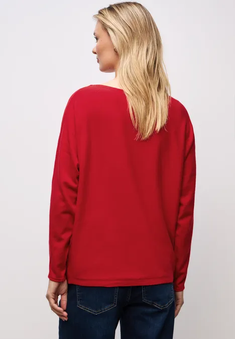 Basic Dolman Pullover racing red