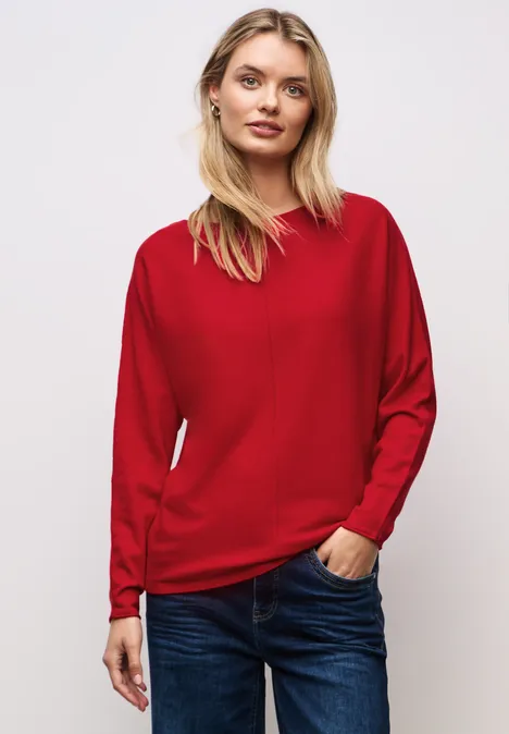 Basic Dolman Pullover racing red