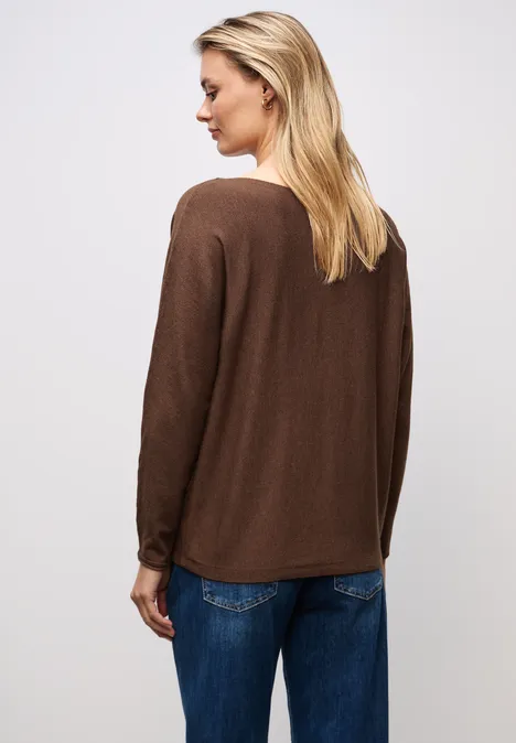 Basis Dolman-trui hazelnut brown mel.