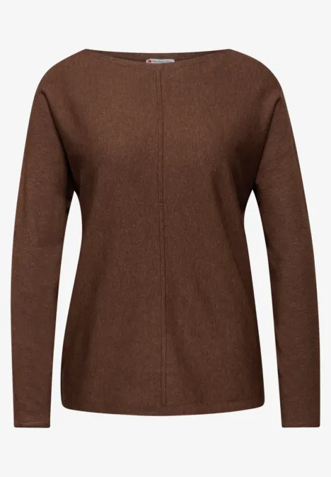 Basis Dolman-trui hazelnut brown mel.