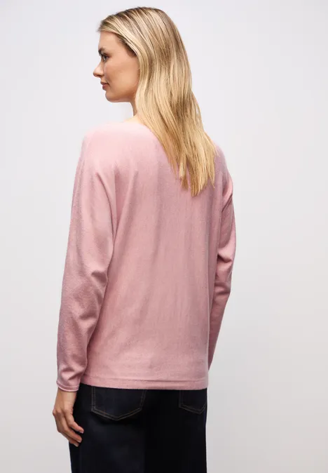Basis Dolman-trui powder pink mel.