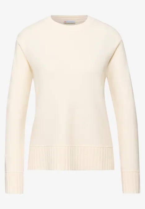 Rundhals Pullover soft beige