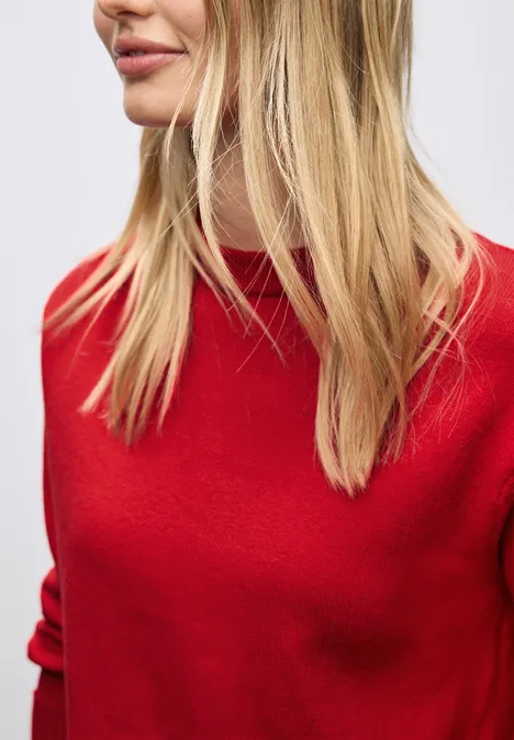 Rundhals Pullover racing red